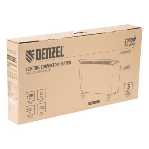 Конвектор электрический Denzel XCE-2000 черный-Tehinstrument