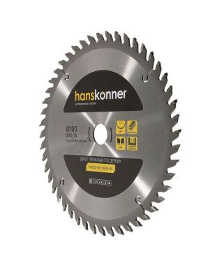 Пильный диск по дереву 190x20/16мм, 48 зубьев, Hanskonner-Tehinstrument