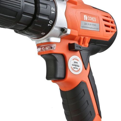 Аккумуляторный шуруповерт СОЮЗ ДШС-14-2К-ПРОМО-Tehinstrument