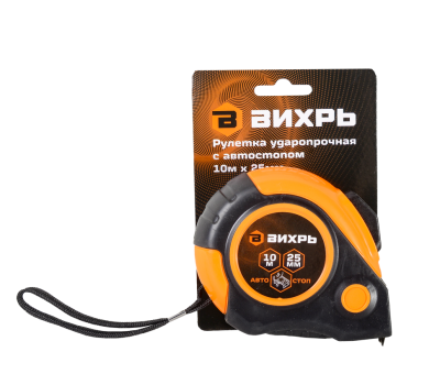 Рулетка Вихрь 10м х 25мм автостоп-Tehinstrument
