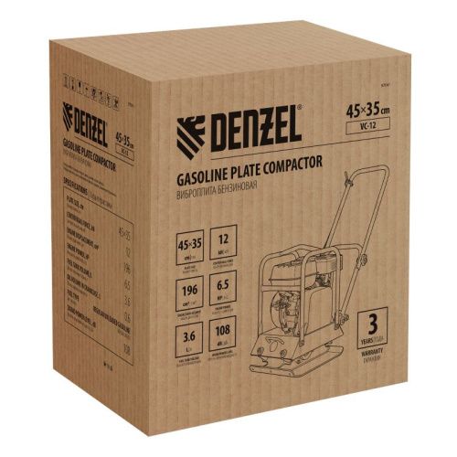 Виброплита бензиновая Denzel VC-12-Tehinstrument