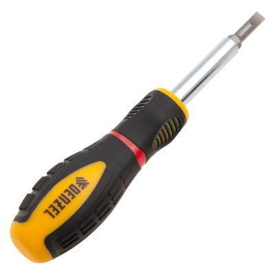 Отвертка комбинированная, SL3/16"-PH1, SL1/4"-PH2, 3-х компонентная рукоятка Denzel-Tehinstrument