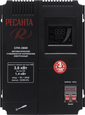 Стабилизатор напряжения РЕСАНТА СПН-3600-Tehinstrument