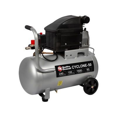 Компрессор поршневой масляный QUATTRO ELEMENTI CYCLONE-50-Tehinstrument
