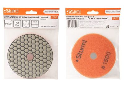Круг шлифовальный гибкий  Sturm 9012-D100-1500-Tehinstrument