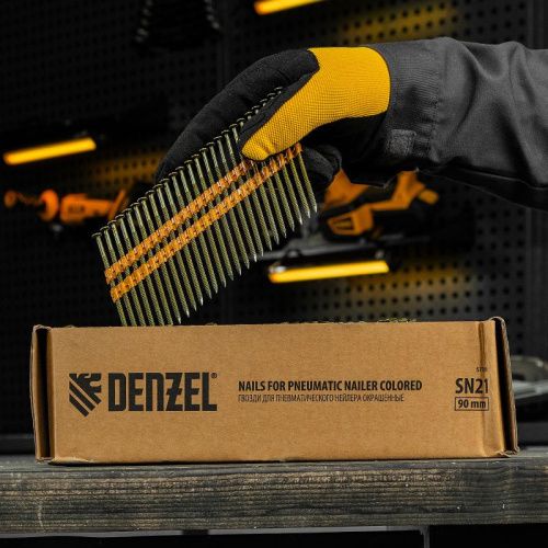 Гвозди для пнев. нейлера (крашен.), длина - 90 мм, диам. - 3,05 мм, 2000 шт. Denzel-Tehinstrument