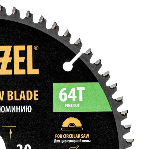 Пильный диск по алюминию ф190 х 30 мм, 64 зубьев Denzel-Tehinstrument