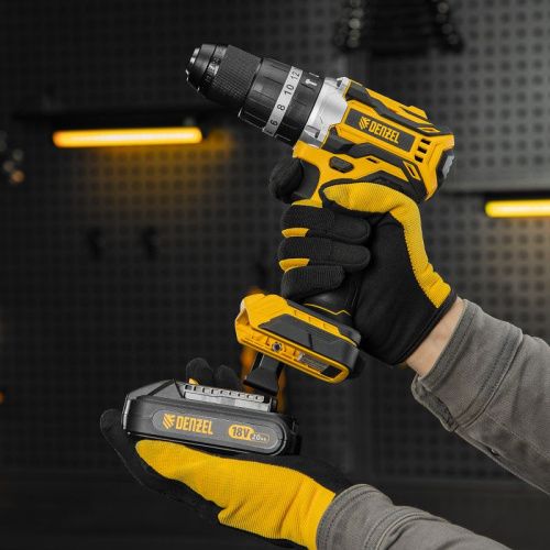 Дрель-шуруповерт аккумуляторная ударная бесщет Denzel CIDB-18-02-Tehinstrument