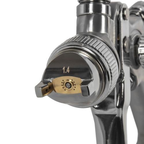 Краскопульт пневматический QUATTRO ELEMENTI с верхним бачком 600 мл, сопло 1,4 мм, HVLP, р сопло 1,4 мм, HVLP, разъем EURO-Tehinstrument