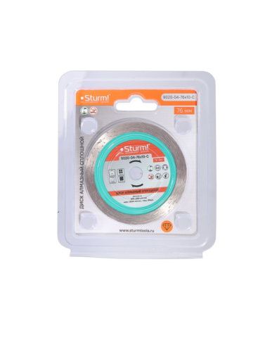 Алмазный диск, сухая резка, сплошной 76x10x1 мм, для CAG1276C  Sturm-Tehinstrument