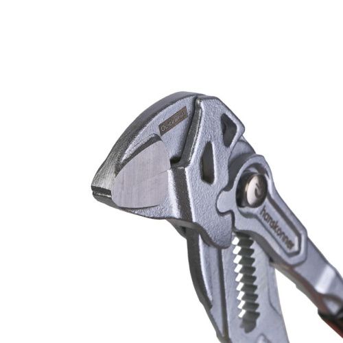 Клещи-переставные, 175мм, кнопочный шарнир, без засечек на губках, Hanskonner-Tehinstrument