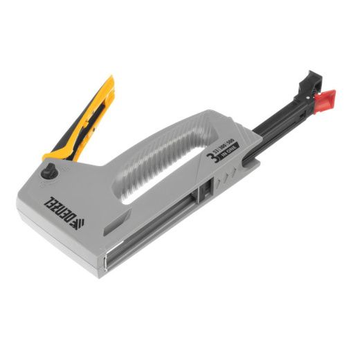 Степлер мебельный, пластиковый корпус, тип 53, 6-14 мм, тип 300, 15 мм, тип 500, 15 мм Denzel-Tehinstrument