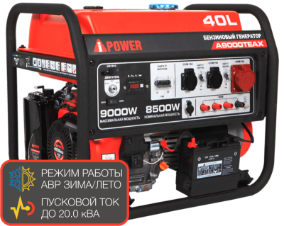 Портативный бензиновый генератор A-iPower A9000TEAX-Tehinstrument
