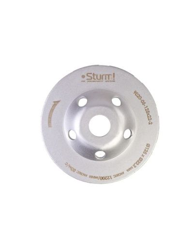 Чашка алмазная шлифовальная, 125x22мм, 2 ряда, 20 сегментов  Sturm-Tehinstrument