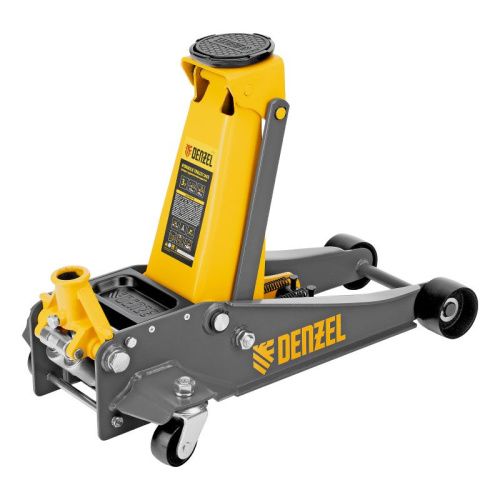 Домкрат гидравлический подкатной, 3 т, 125-470 мм, быстрый подъем, проф. Denzel-Tehinstrument