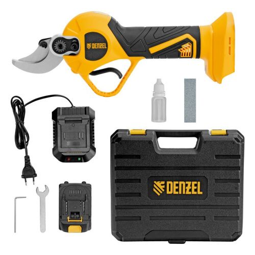 Секатор аккумуляторный, бесщет., CP-30BL, Li-Ion, 20 В, лезвия SK5 // Denzel-Tehinstrument