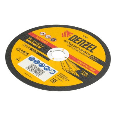 Круг отрезной по металлу, 180 х 2.5 х 22.2 мм Denzel-Tehinstrument