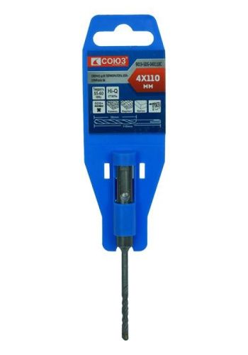 Бур SDS+ 04x110 мм с твердосплавной напайкой, СПИРАЛЬ S4 , Союз-Tehinstrument