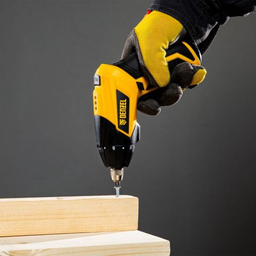 Отвертка DENZEL CSL-3,6-01, с аккумулятором 3.6 В Li-Ion, 1.3 Ач, 200 об/мин, с аксессуарами-Tehinstrument