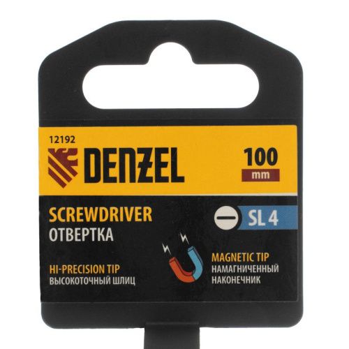 Отвертка Denzel SL4х100 мм-Tehinstrument