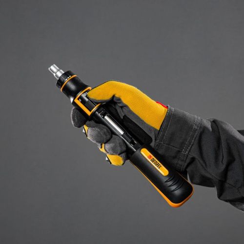 Отвертка реверсивная с револьверным механизмом, 11 шт, сталь S2  Denzel-Tehinstrument