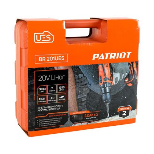 Дрель-шуруповерт аккумуляторная Patriot BR 201 UES-Tehinstrument