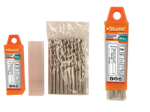 Сверло по металлу  Sturm 6,8х109 мм, сталь HSS, упаковка 10 шт-Tehinstrument