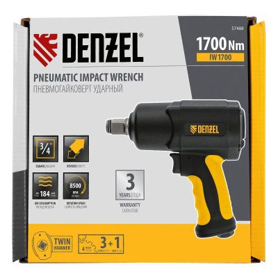 Ударный пневмогайковерт Denzel IW1700-Tehinstrument