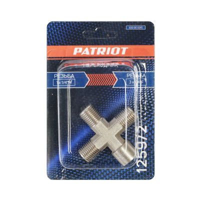 Переходник PATRIOT 1259/2 (крест 1/4" FMMM)-Tehinstrument