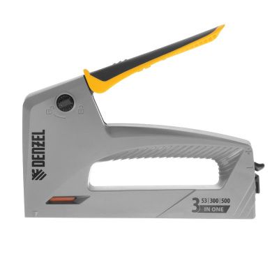 Степлер мебельный, пластиковый корпус, тип 53, 6-14 мм, тип 300, 15 мм, тип 500, 15 мм Denzel-Tehinstrument