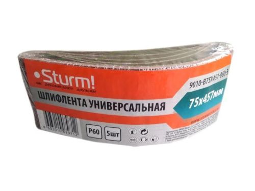 Шлифлента, 75х457мм, Р60, 5 шт,  Sturm-Tehinstrument