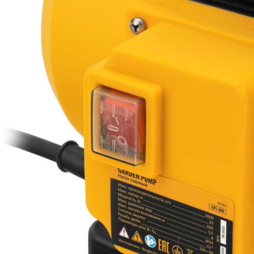 Садовый поверхностный насос Denzel GPL600-Tehinstrument