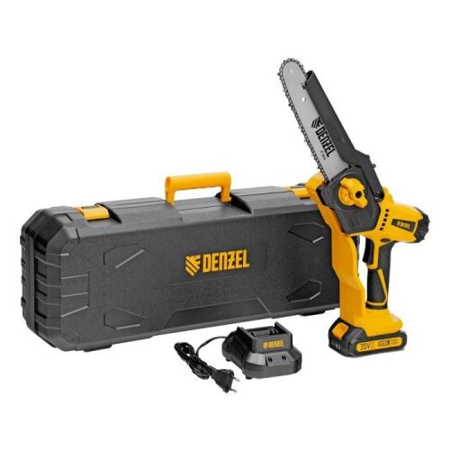 Цепная мини-пила аккумуляторная бесщет., СCS-200BL, шина 200 мм, Li-Ion, 20 В Denzel-Tehinstrument