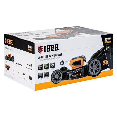 Газонокосилка аккумуляторная бесщеточная Denzel RLM450-36-Tehinstrument