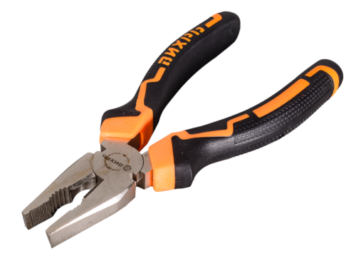 Плоскогубцы (пассатижи), 160мм., никелированные, двухкомпонентные рукоятки, Вихрь-Tehinstrument