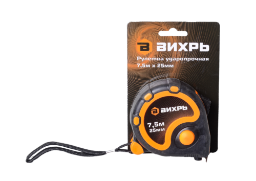 Рулетка ВИХРЬ 7,5м х 25мм-Tehinstrument