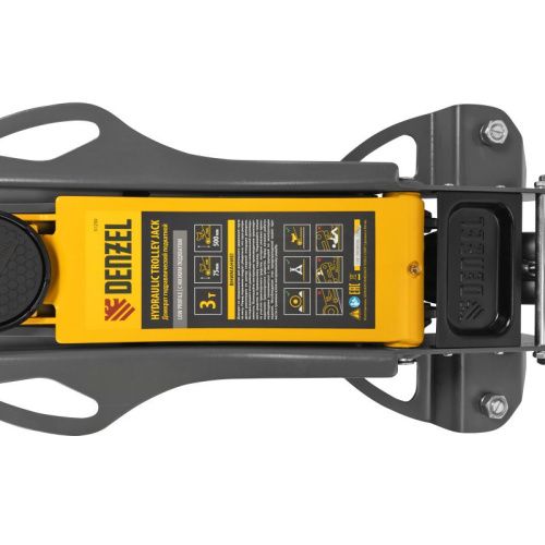Домкрат гидравлический подкатной, 3 т, 75-500 мм, быстрый подъем, низкий подхват, проф. Denzel-Tehinstrument