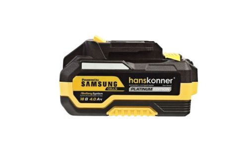 HBP2004PRO аккумулятор Hanskonner PLATINUM 18 В, 1BatterySystem, 4.0 Ач, SAMSUNG, блистер-Tehinstrument