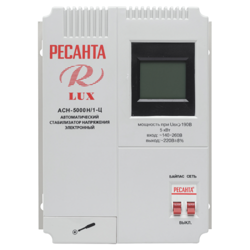 Стабилизатор напряжения серии LUX РЕСАНТА АСН-5000Н/1-Ц-Tehinstrument