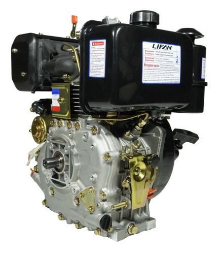 Двигатель Lifan Diesel 186FD, шлицевой вал, катушка 6 Ампер-Tehinstrument