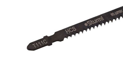 Пилки для лобзика по дереву T111C, 5 шт, 100х75мм, шаг зуба 3мм, быстрый прямой рез, HCS,  Sturm-Tehinstrument