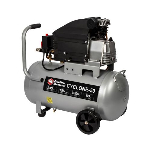 Компрессор поршневой масляный QUATTRO ELEMENTI CYCLONE-50-Tehinstrument