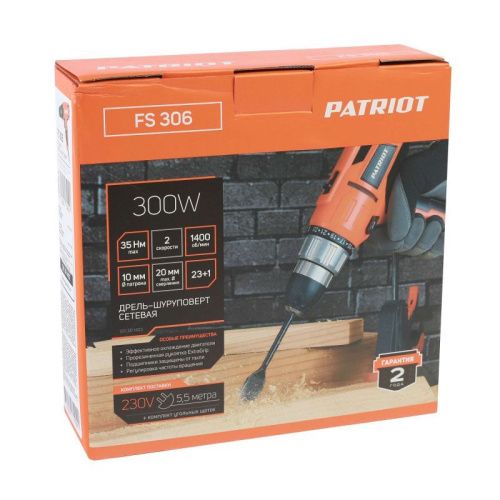 Электрическая дрель-шуруповерт Patriot FS 306 (дрель Патриот 306), 120301402-Tehinstrument