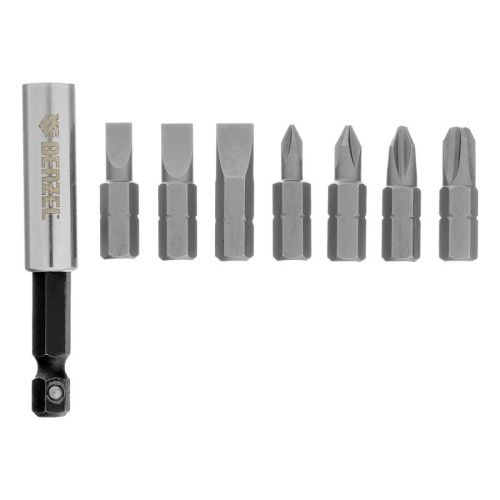 Набор бит с магнитным держателем Denzel S2, 8 шт -Tehinstrument
