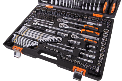 Набор инструментов, 1/2", 1/4", CrV, в кейсе 142 предм Вихрь-Tehinstrument