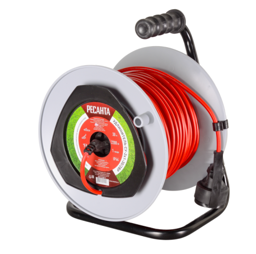 Удлинитель силовой на катушке Ресанта СУ-2х1-30/2ВР (с выкл., 1 розетка, IP44)-Tehinstrument