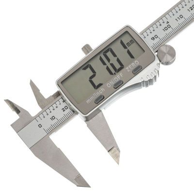 Штангенциркуль, 150 мм, электронный, большой дисплей, с глубиномером Denzel-Tehinstrument