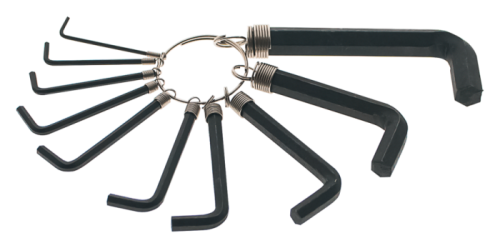 Набор ключей HEX, 10 шт, окисидированные, на кольце  Sturm-Tehinstrument
