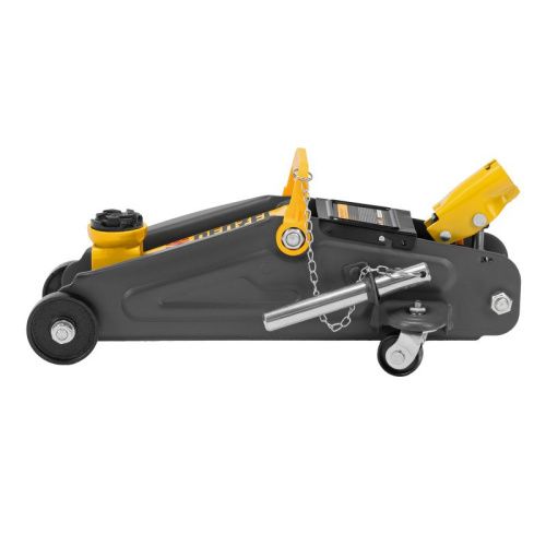 Домкрат гидравлический подкатной с фиксатором, 2 т, 130-330 мм, в кейсе Denzel-Tehinstrument