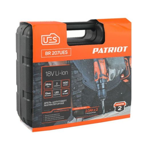 Дрель-шуруповерт бесщеточная аккумуляторная Patriot BR 207 UES-Tehinstrument
